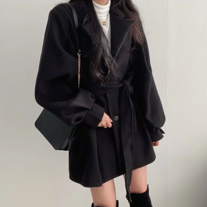 Winter short coat black