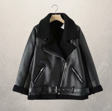 Women Faux Leather Motorcycle Jacket | Arizah