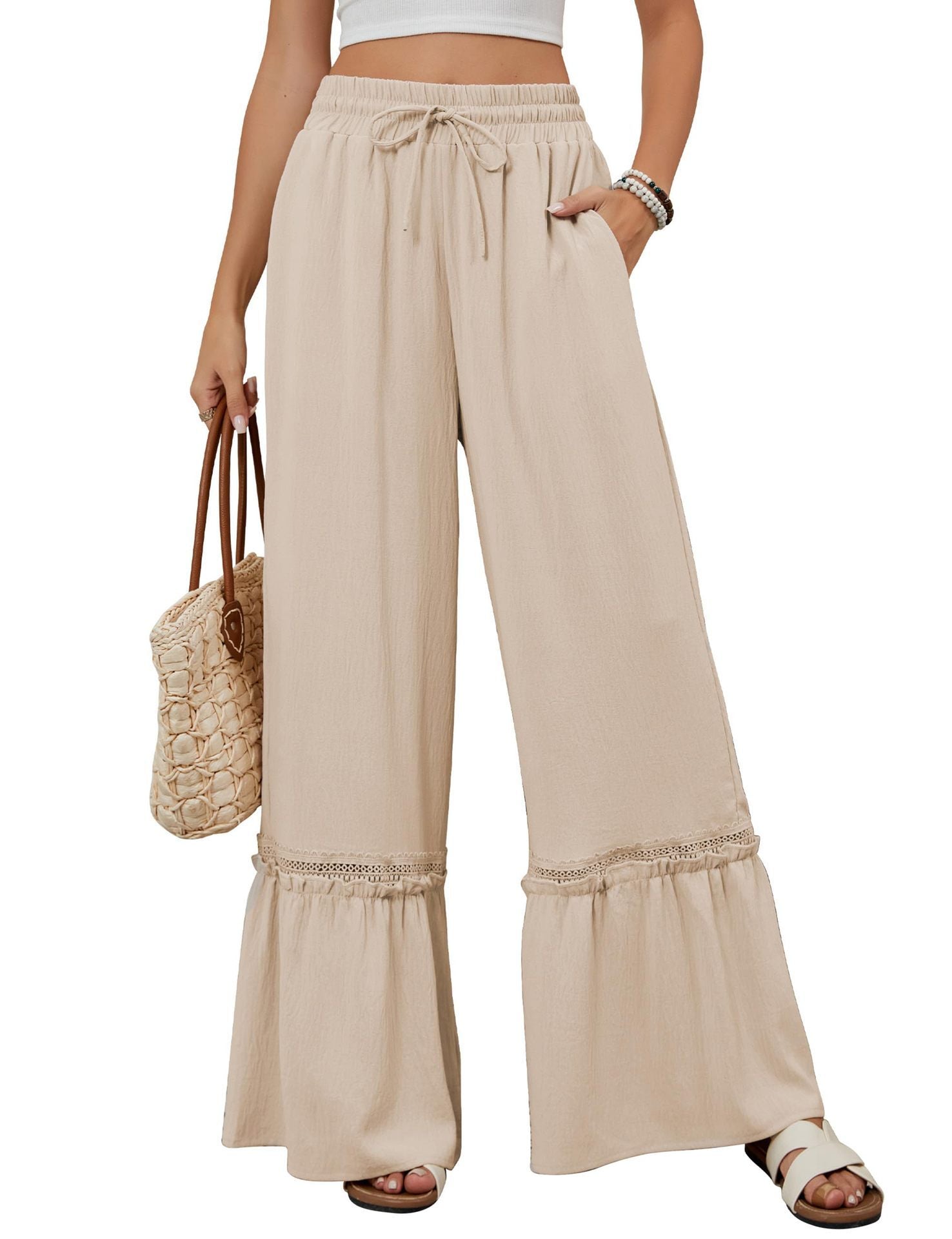 Women High Waist Wide-Leg Trousers | Camitha
